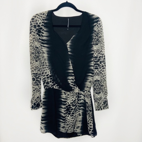 Walter Baker W118 Snakeskin Print Surplice Dress - Picture 2 of 9